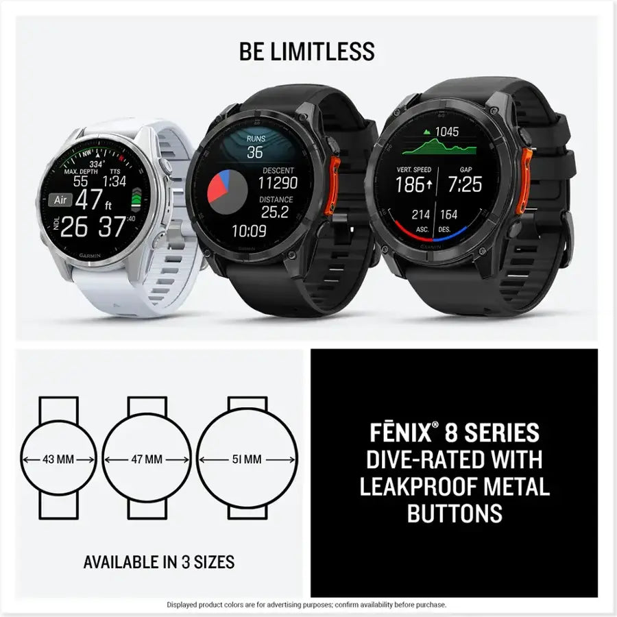 fēnix 8 AMOLED GPS Watch - 47mm, Sapphire
